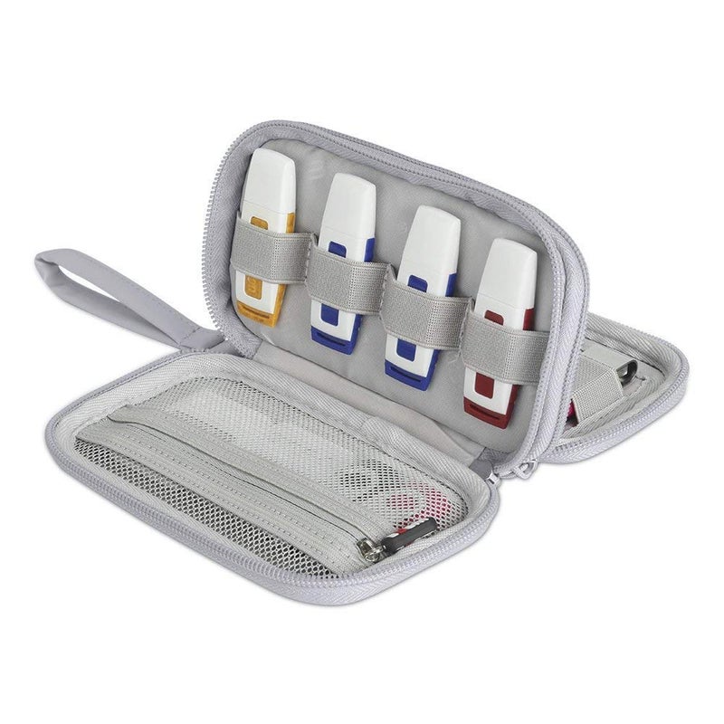 BUBM Hallart USB Flash Drive Case, Portable Waterproof Electronic Accessories Bag for USB Flash Drives, SD Cards,Earphone and Other Small Accessories 6.30 x 3.54 x 1.77 Inch,Gray - Image 3